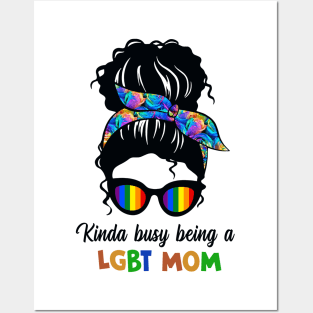 Kinda Busy Being A LGBT Mom Skull Posters and Art
